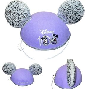 Disney Parks 100th Anniversary Purple Mickey Mouse Bling Ears Hat‎